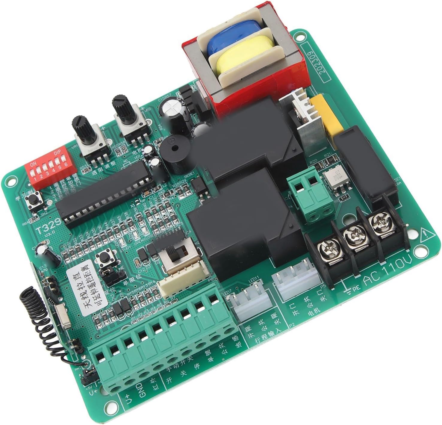 Universal Circuit Control Board, Sliding Gate Opener Control Board, 220V - Advanced Microcomputer Stability, Motor Force Adjustment, Ideal for Automatic Gate Systems