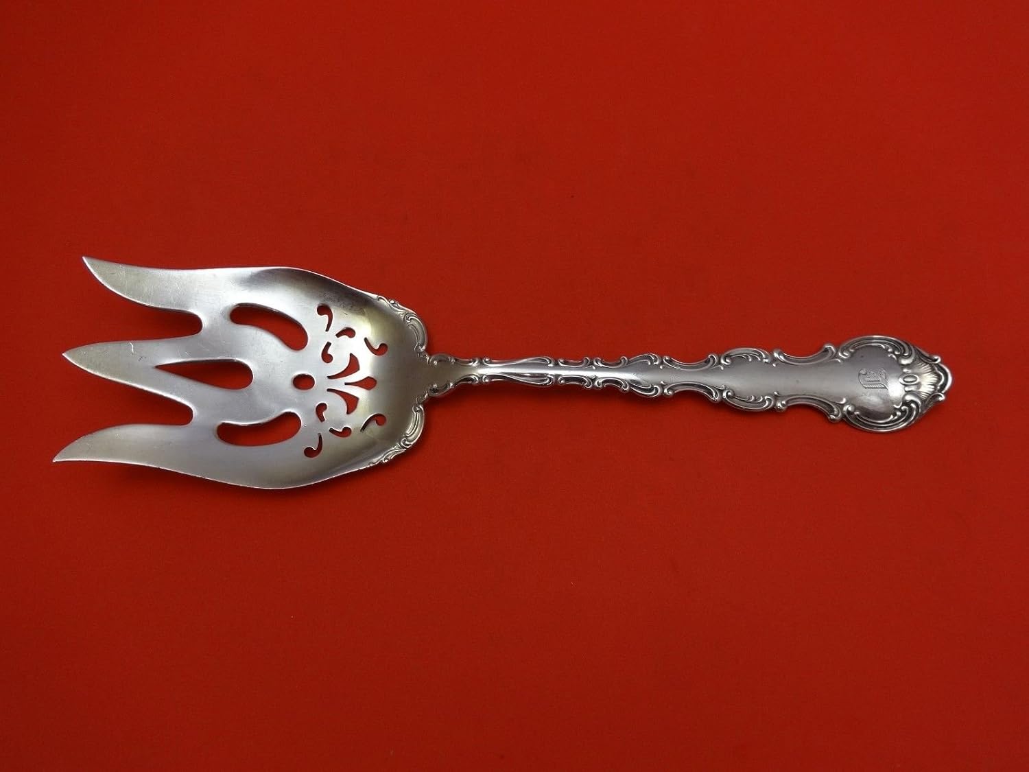 Strasbourg by Gorham Sterling Silver Salad Serving Fork Pierced 8 3/4"