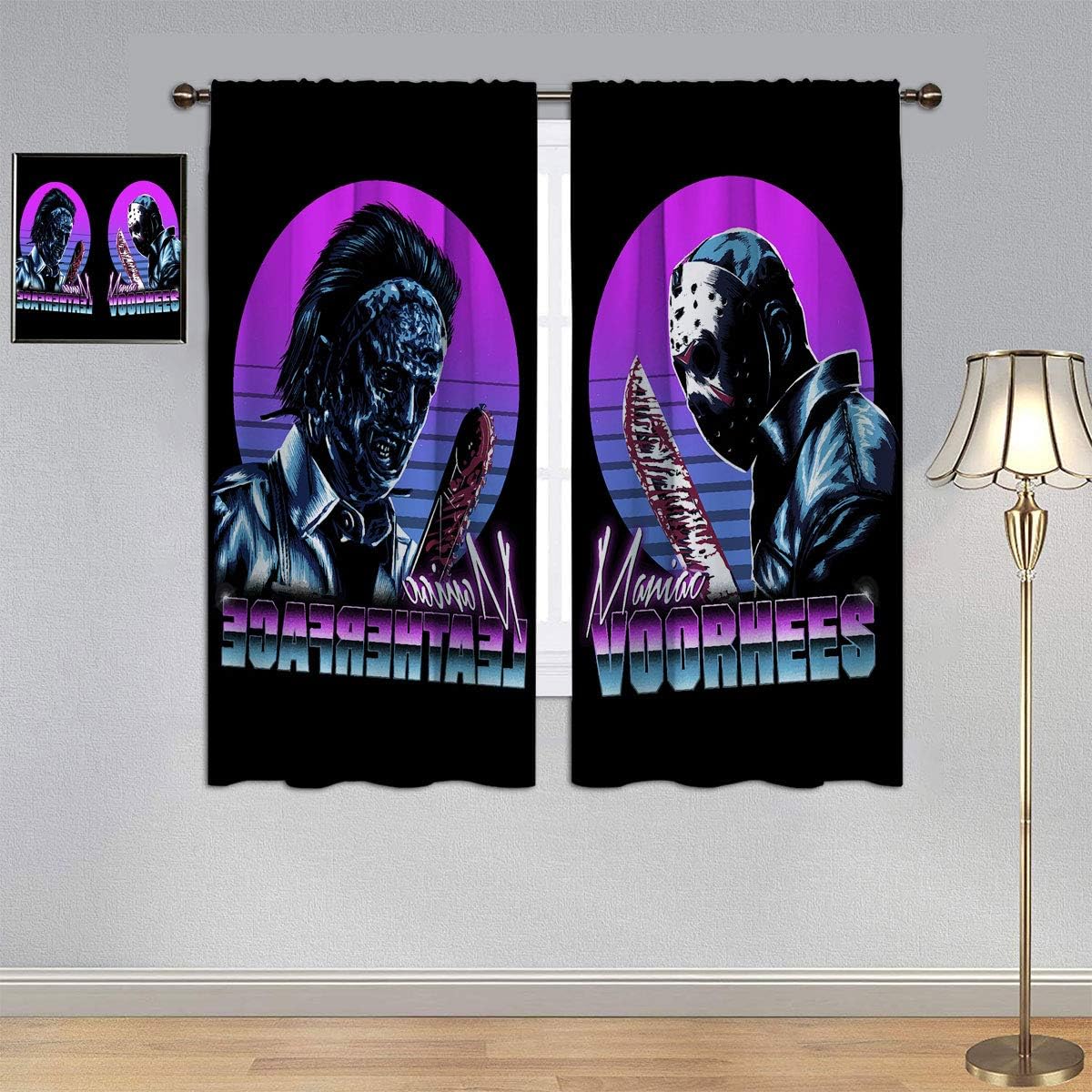 ARYAGO Customized Curtains Horror Movie Curtains, Chainsaw Leatherface
