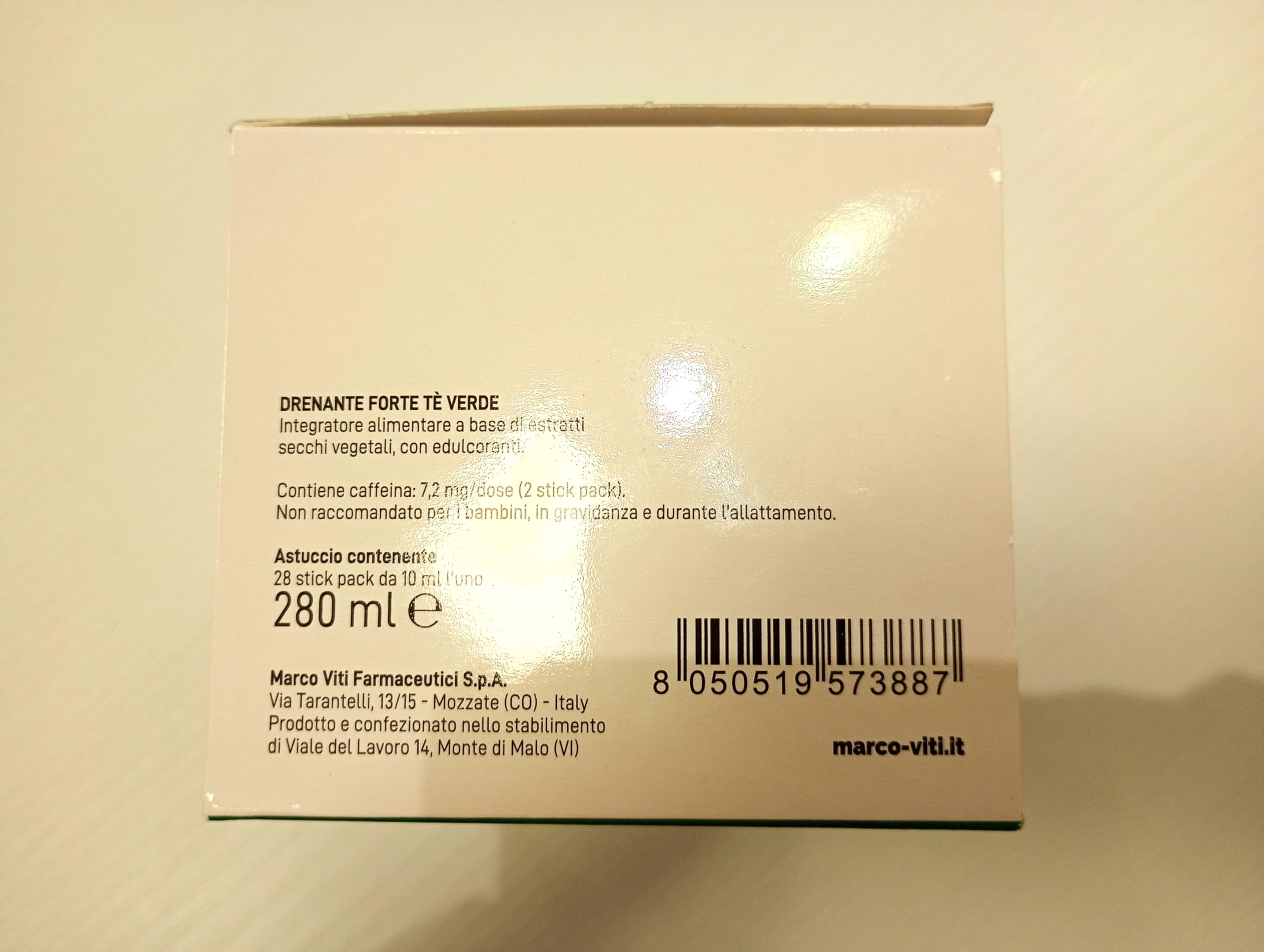 Dr. Viti DRENANTE FORTE TÈ VERDE 28 Stick Pack