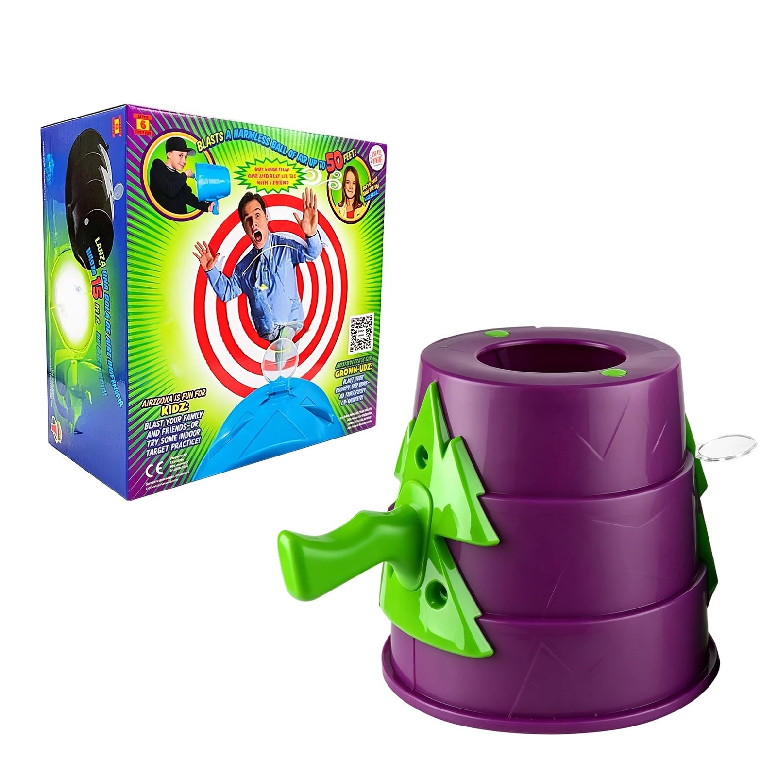 Air Cannon Toy- Handheld Air Blaster for Adults Single Shot Air Vortex Cannon Toys, Air Shooter, Bullseye Blaster as Seen on TV