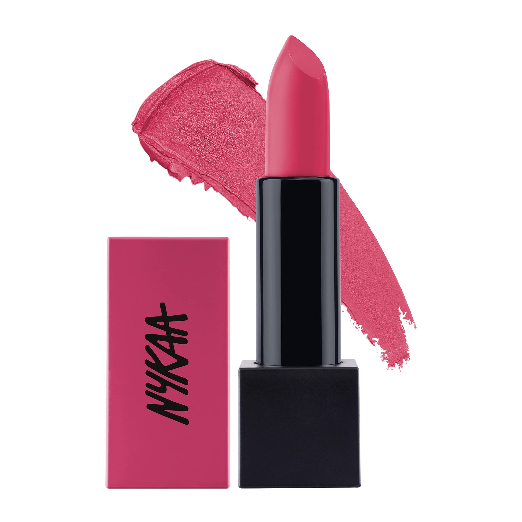 NykaaUltra Matte Lipstick (Cher -14) - Pink - Super matte finish lipstick with jojoba oil fortified formula, long-wearing & weightless (5gm)