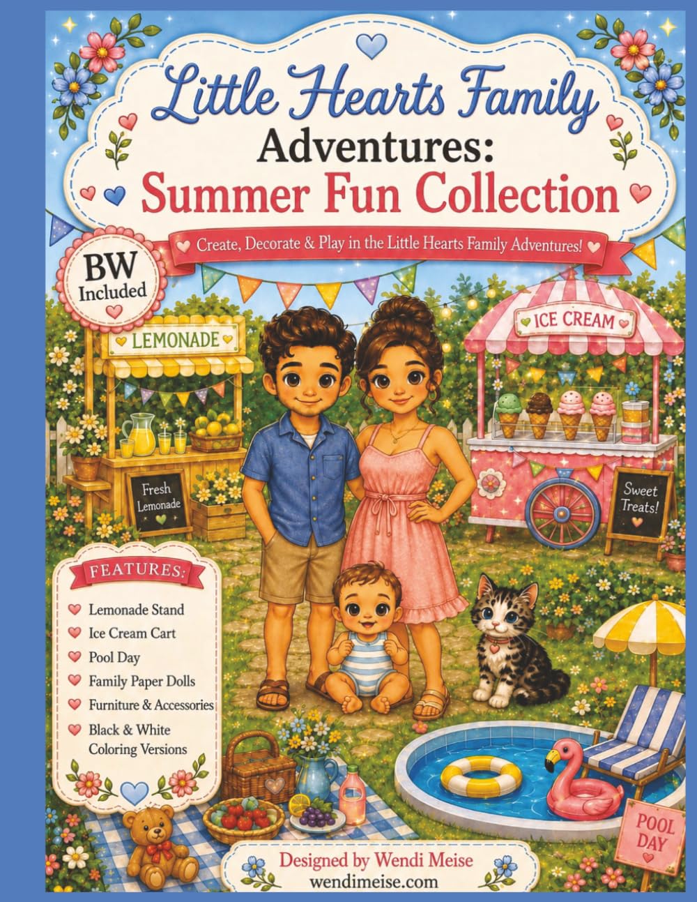 Little Hearts Family Paper Dolls: The Summer Collection, Cut, Dress, Decorate & Play Through Sunny Summer Adventures: Dress-Up Dolls, Summer Scenes, ... fun filled with imagination and heart.)