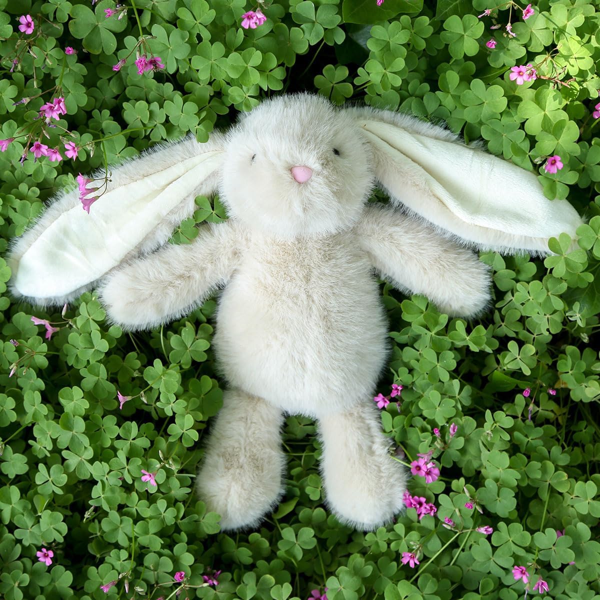 2Lbs Stuffed Animal Bunny, 16" Weighted Stuffed Animals Rabbit, Heatable and Coolable Plushies, White Pink Brown Green and Purple Available