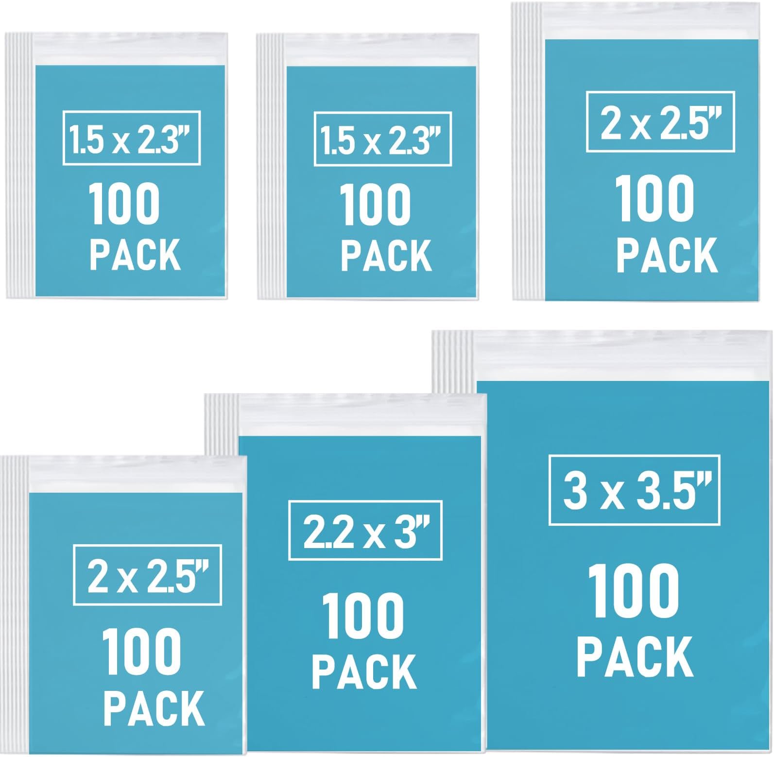 Amazon.com: 500 Pcs Small Plastic Bags, Small Bag, Mini Baggies ...