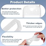 Silicone Protective Case Compatible with Touchland Hand Sanitizer Spray, Stylish Cover with Keychain for Power Mist and Glow Mist 1 fl oz, Travel-Size Hand Sanitizer Accessory (Glitter White)