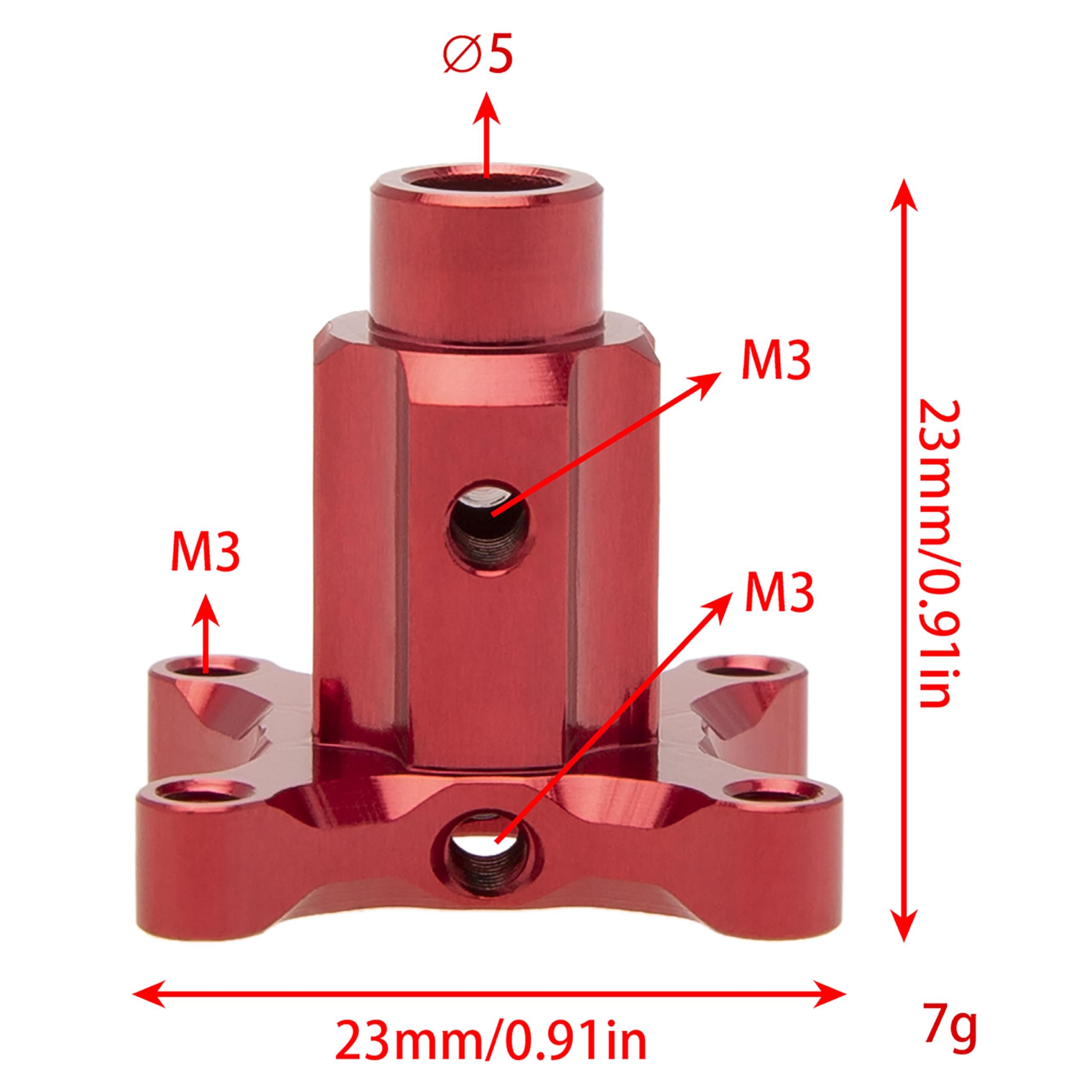 DKKY Center Diff Lock Spool Compatible with Arrma Kraton Senton Talion Typhon Outcast 1/8 RC Car (Red)