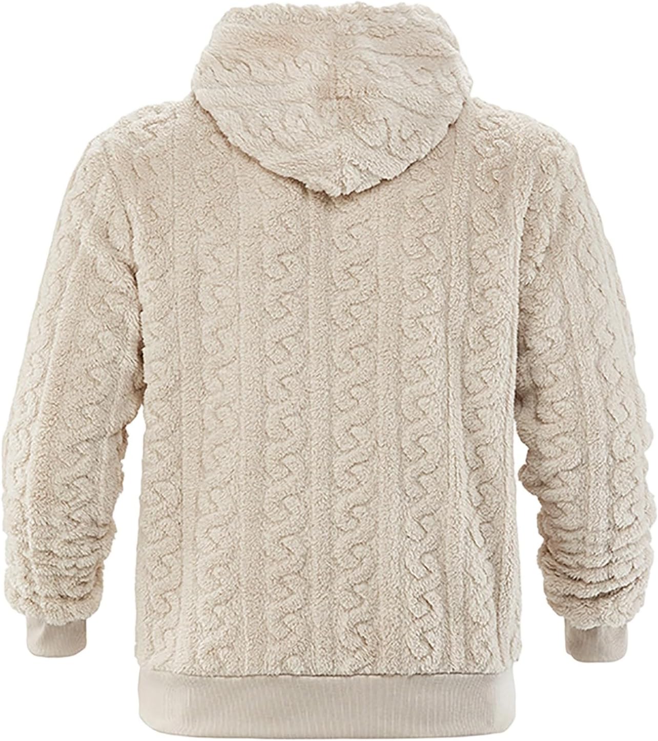 Men's Fuzzy Cable Knit Hoodie Pullover Warm Fleece Sweatshirt Top | Mens Spring Jacket Men Hoodie Zip Up Men'S Sweatshirts Full Sleeve T Shirts For Crewneck Sweater Weighted Fashion Hoodies &