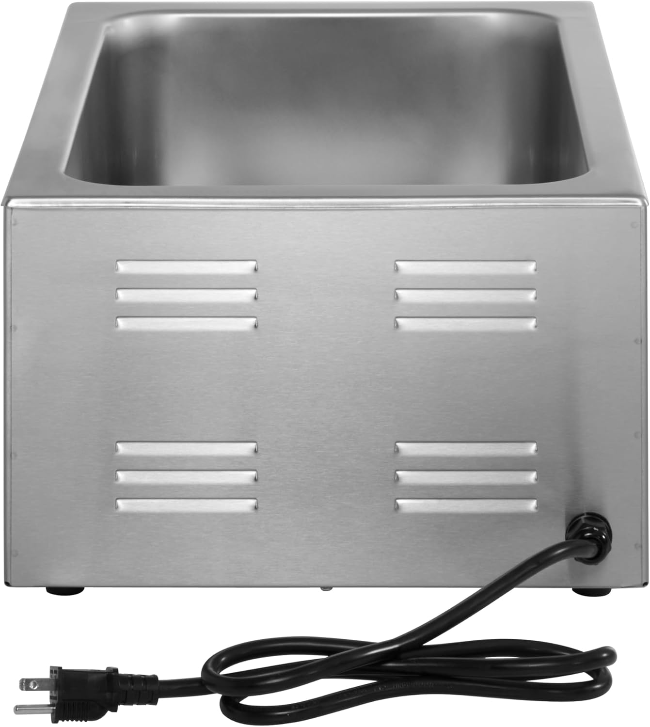 Kratos Commercial Electric Countertop Food Warmer | Portable Steam Table Food Warmer for Catered Events | NSF Certified |120V, 1200 Watts | Stainless Steel | Fits 12" x 20" Food Pans (28W-168)