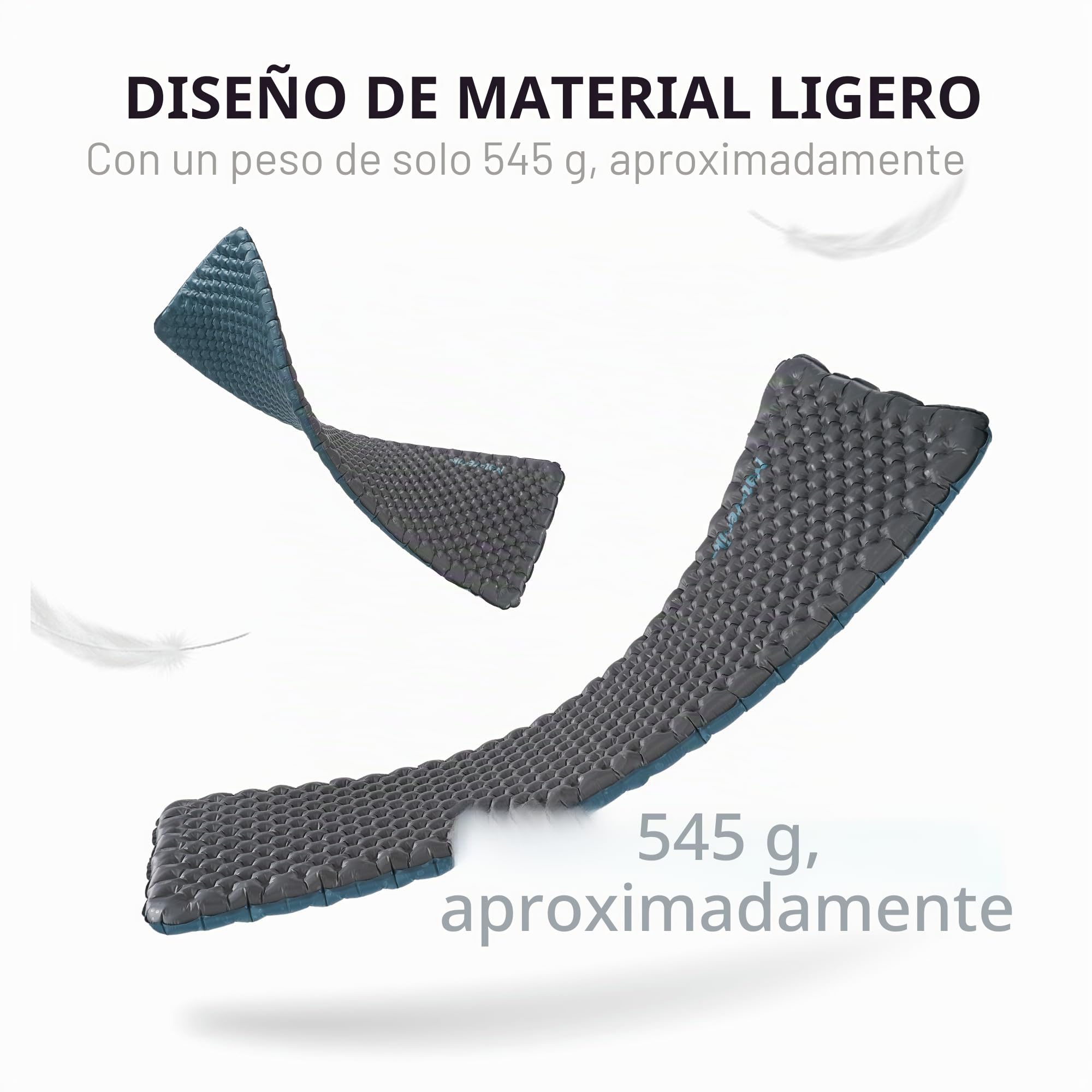Naturehike Colchoneta para Dormir para Acampar con Valor R 3,5, colchoneta para Dormir autoinflable Ultraligera para Las 4 Estaciones, colchón de Aire Duradero con Bolsa Inflable L