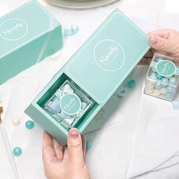 Acrylic box with Lid Clear Small Acrylic Square Cube Plastic Storage Box for Birthday Party Favor Candy Pill and Tiny Jewelry