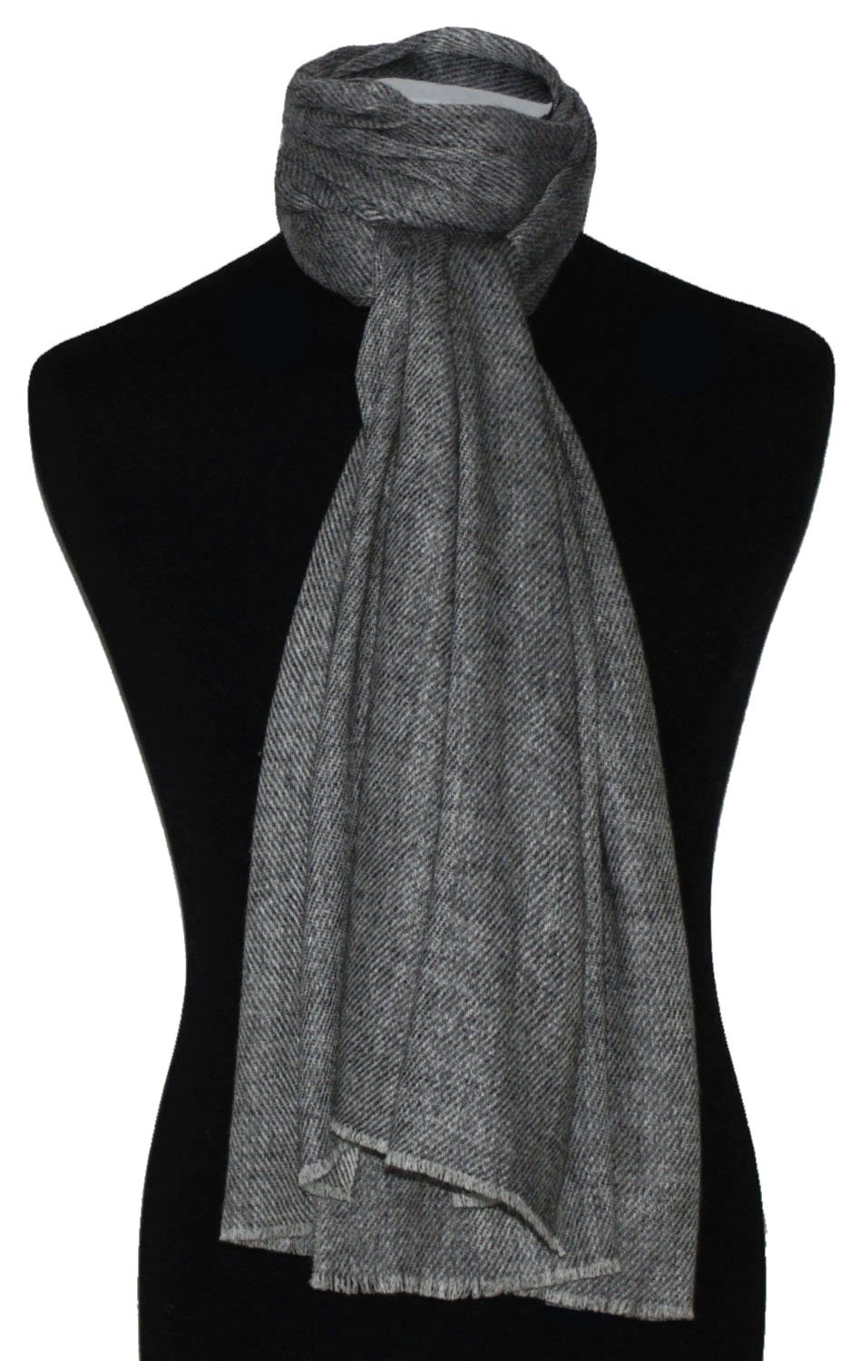 LORENZO CANA - Sciarpa in cashmere da uomo, 100% cashmere, 100 x 67 cm, grigio