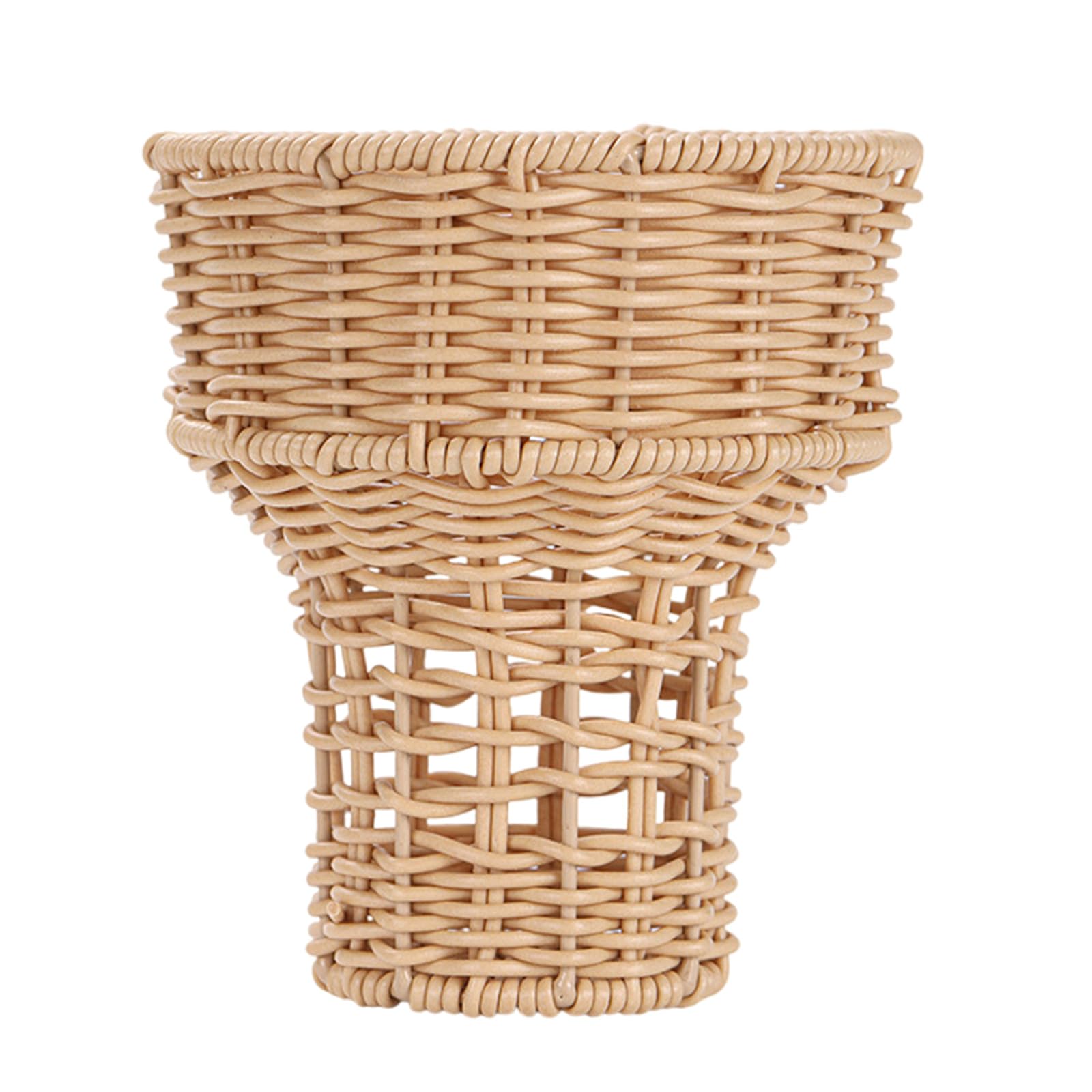 Hsyzygian Wicker Color Ice Cream Flower Basket Florals Arrangement Bucket Handwoven Basket for Outdoor Picnics and Beach Parties Family Outing