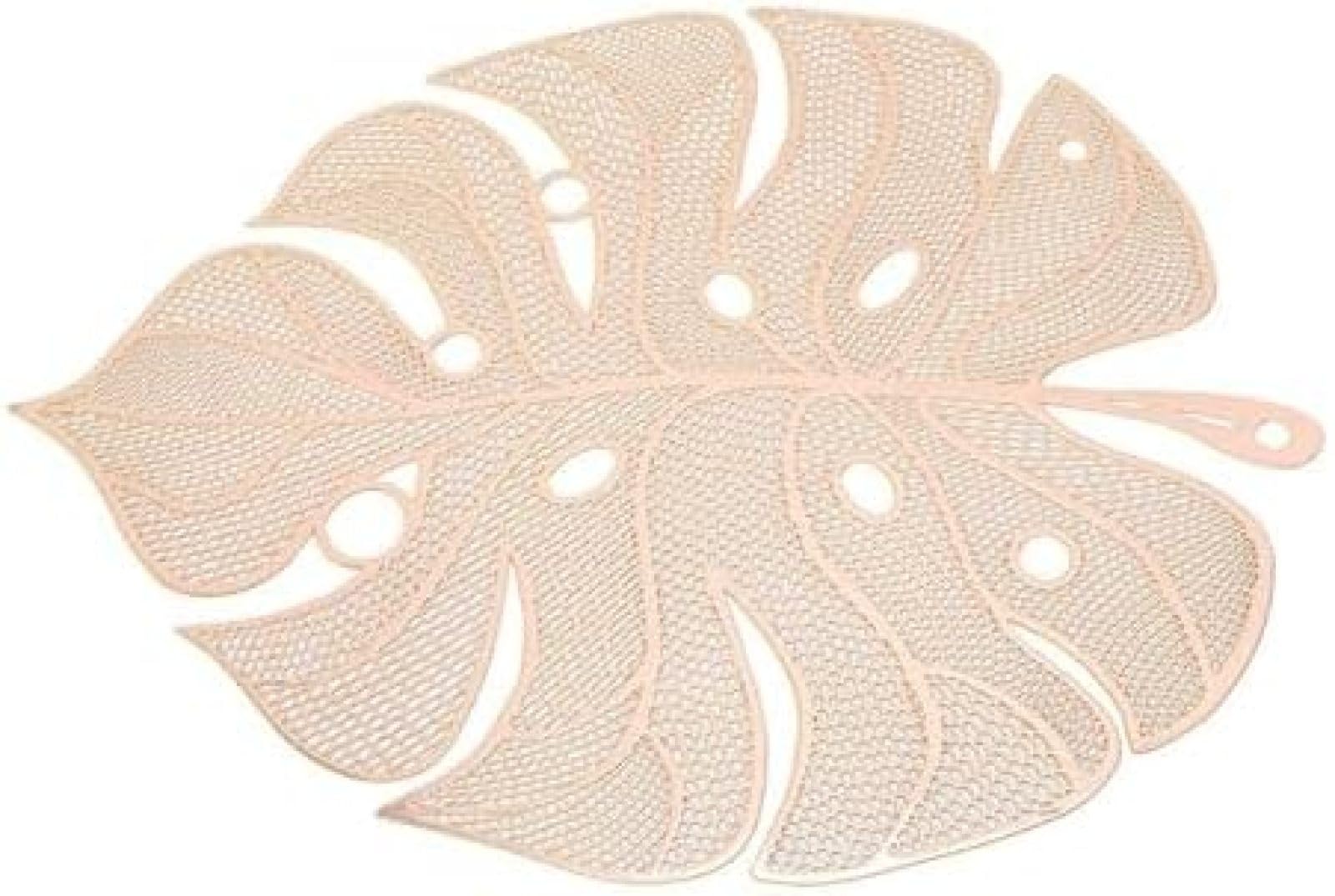 Sets de table en feuille creuse dorée et argentée PVC 45x36 cm chic