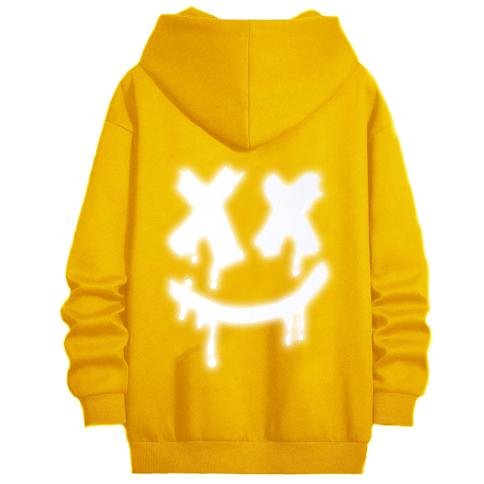 Fleece Sudaderas Hombres con Capucha Estampado Pullover Manga Larga Hoodie Casual