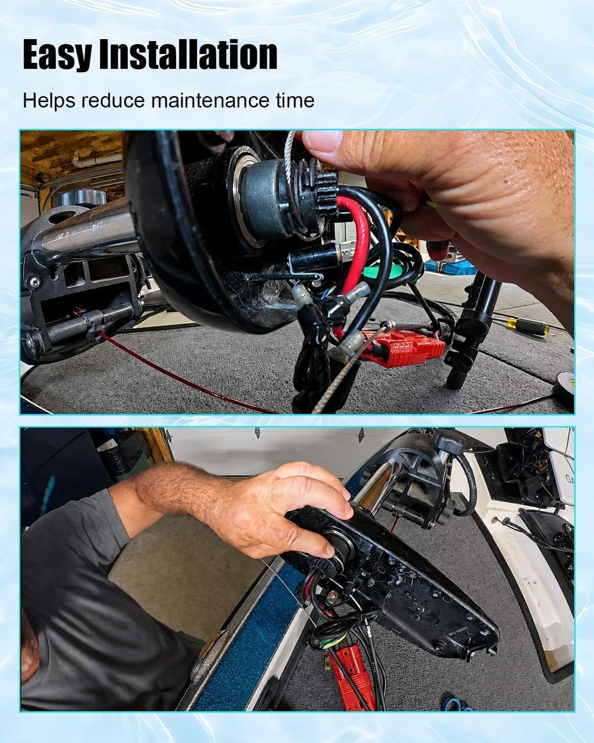 Steering Cable Kit Replace 8M0122084 Fit for MotorGuide X3 X5 | Marine Dual Cable Steering System Replacement for Foot-Operated Trolling Motors, Not Fit for Tour Series