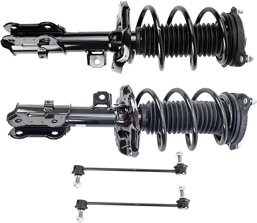 Miniatura 396 de TRQ Kit de suspensión delantera, conjunto de amortiguadores y resortes, barra estabilizadora, enlace estabilizador compatible con Chevrolet