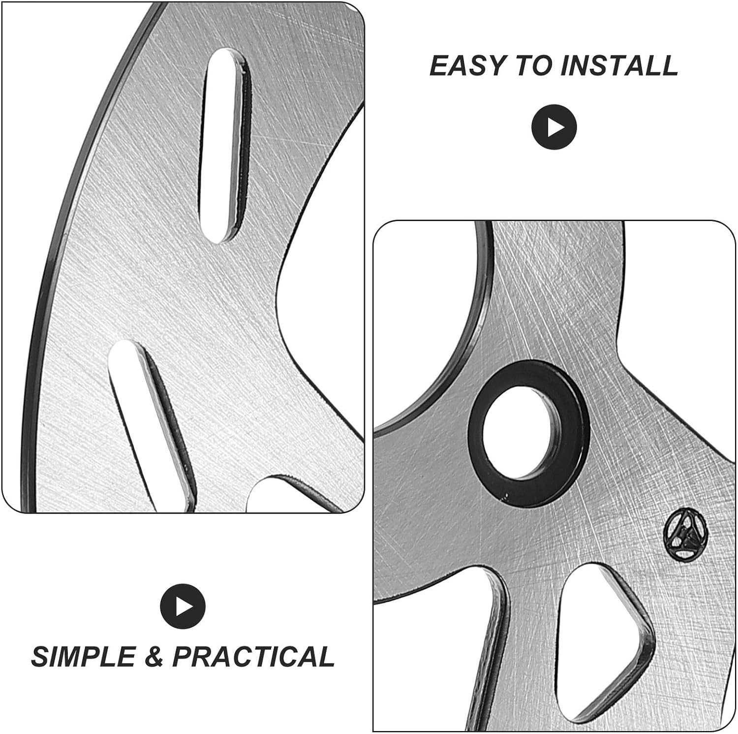 Motorcycle Brake Disc Rotor Sturdy Wear-resistant Bike Disc Brake Replacement for Electric and Mountain Bikes Accessory