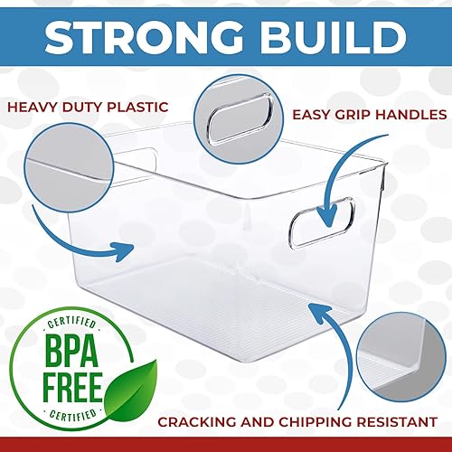 Miniatura 3 de Contenedores de almacenamiento de plástico transparente con tapas, perfectos para organización y almacenamiento de despensa o organización de