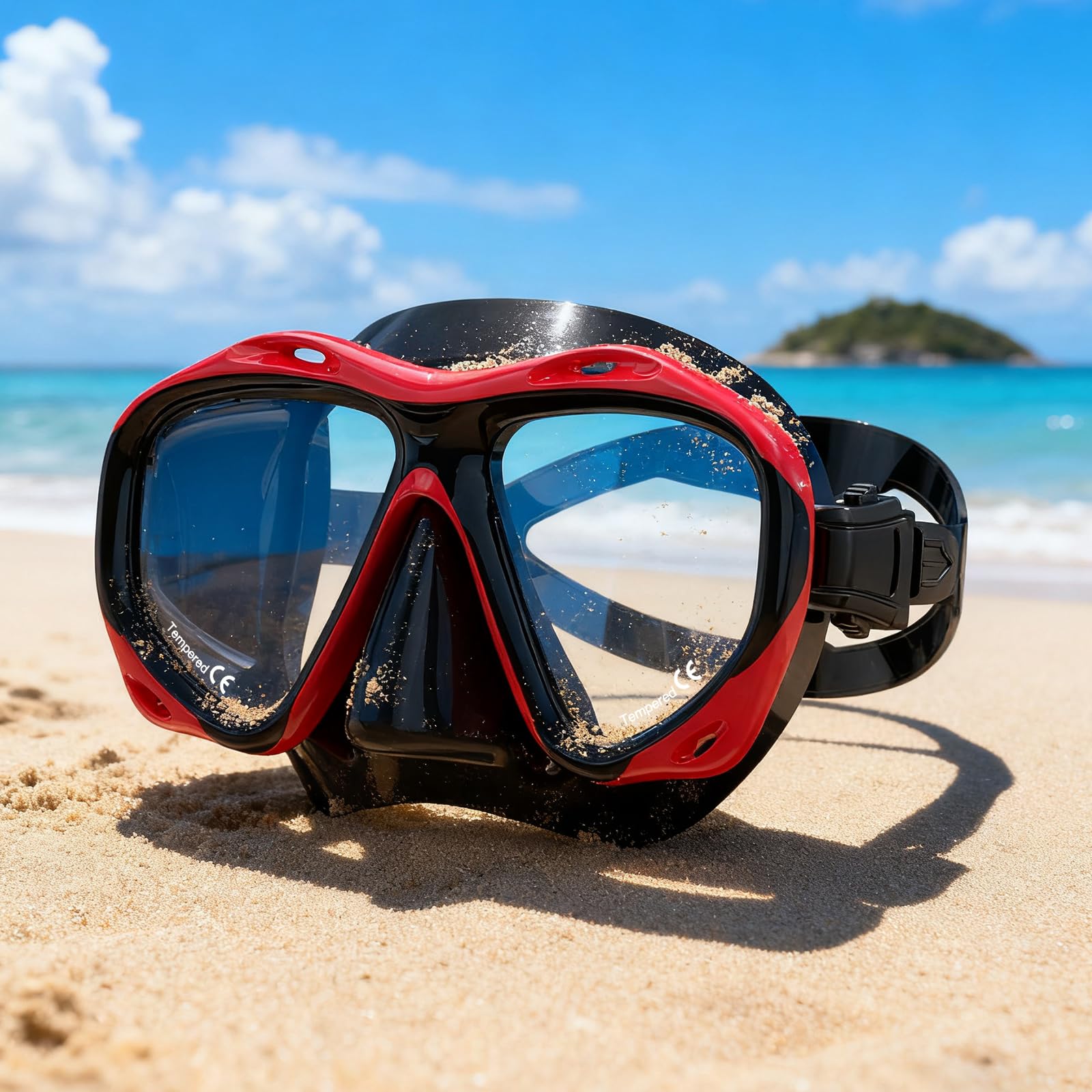 Tauchmaske Erwachsene, Tauchmaske, Schnorchel, Schwimmbrille mit Nasenabdeckung für Jugendliche, Freitauchmaske, Panorama-HD-gehärtetes Glas, Schnorchelausrüstung, Anti-Beschlag-Anti-Leckage