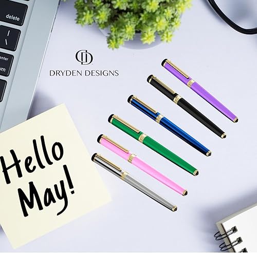 Miniatura 21 de Pluma estilográfica Dryden Luxury, clásica y moderna, de colección ejecutiva y vintage, idea de regalo de negocios y para la caligrafía, Azul