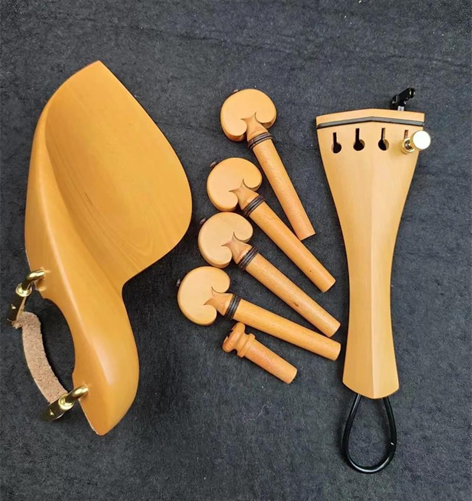 Accessori per violino Accessori Per Violino In Legno Di Bosso Parti Di Ricambio Piroli Mentoniera Cordiera Puntale Accordatore Fine(Violin part 1)