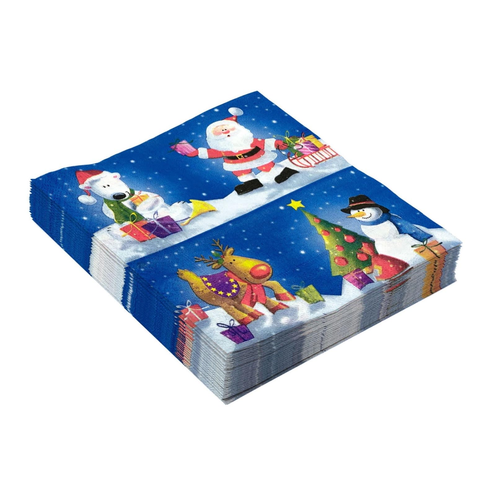Servilletas Papel Navidad Animal Servilletas Decoupage Decoradas Papel Higienico Desechables Toilet Paper Cumpleaños Cocktail 2 Capas Paper Towels Bodas Fiesta Jardín 30 Paquetes(33x33cm）