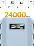 SinKeu 24000mAh Banque d'énergie portable avec AC Chargeur portable pour ordinateur portable, générateurs d'alimentation à l'extérieur portatifs pour la sauvegarde à domicile Urgence extérieure