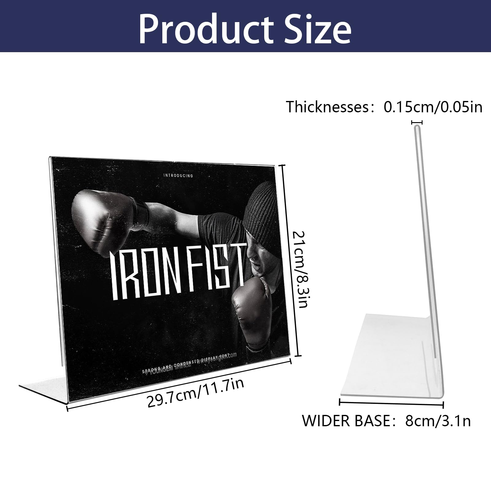 Accessoire Hôtellerie JMIATRY 6 Présentoirs Acrylique A4 - Support Menu Table Transparent Pour Restaurant, Mariage, Café Présentoir Table Transparent