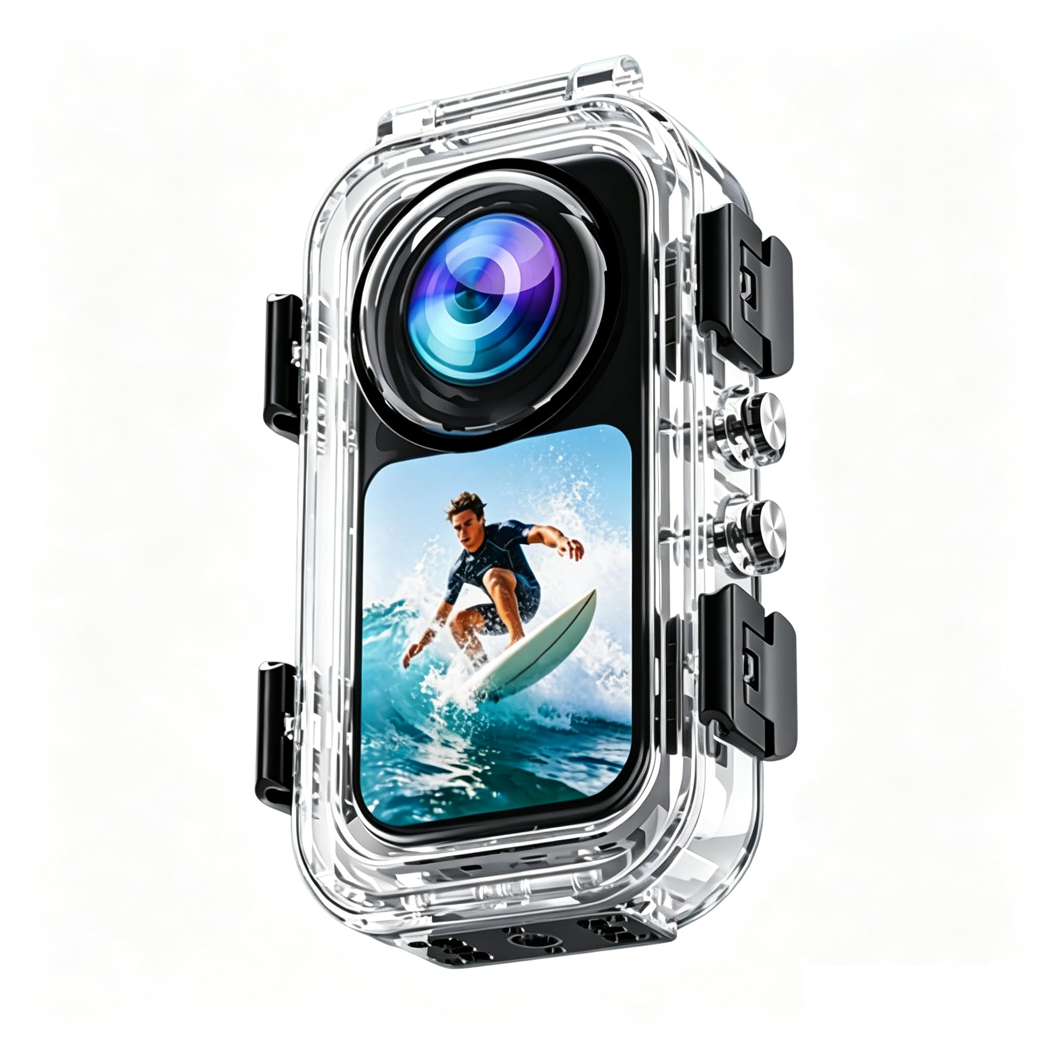 Custodia subacquea impermeabile per Insta360 X6, custodia impermeabile 60 m/196 ft custodia subacquea custodia protettiva custodia a sgancio rapido per accessori per fotocamera Insta 360 X6