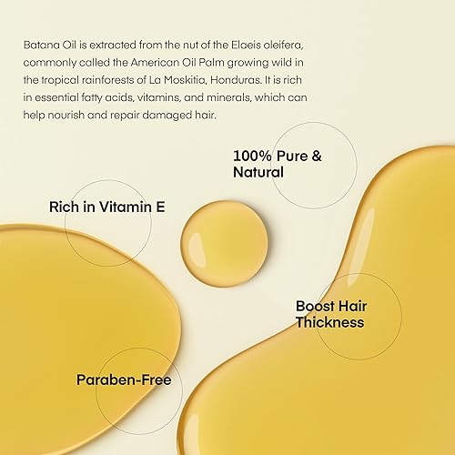 Miniatura 3 de Aceite de batana para el crecimiento del cabello, Dr. Sebi 100% puro y crudo de Honduras, orgánico y natural, promueve el grosor del cabello para