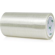 BOMEI PACK Mono Filament Strapping Tape 5.5mil x 8Inches x 25yds Heavy Duty Transparent Reinforced Fiberglass Tape,Reinforced Strapping Fiberglass Packing Tape