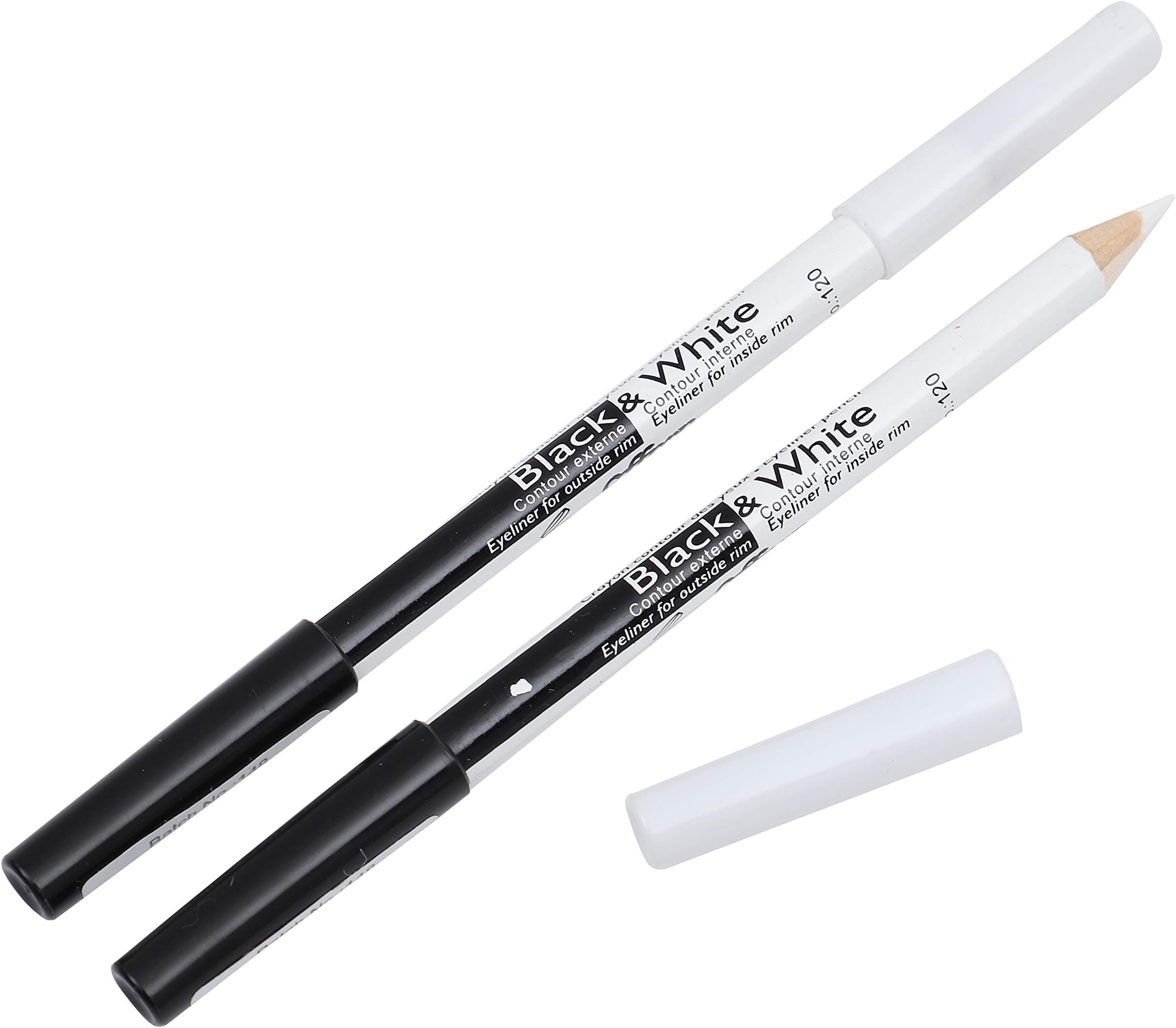 Saffron - 2in1 Black & White Eyeliner Pencil (120)