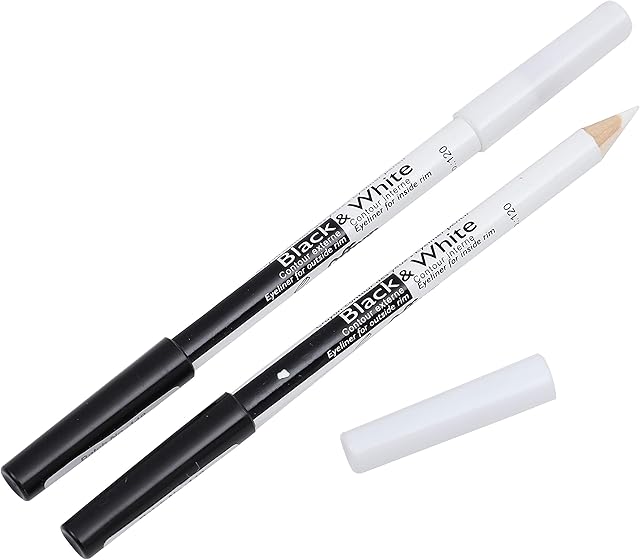 Saffron - 2in1 Black & White Eyeliner Pencil (120)