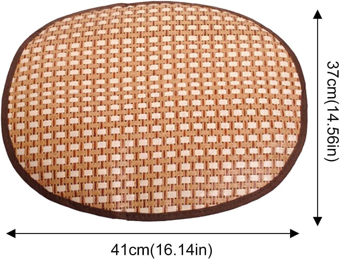 review Pet Cool Mat Pad Summer Cooling for Kennels Crates and Beds Straw Bamboos Cozys Dog Crate Mate (Beige, L)