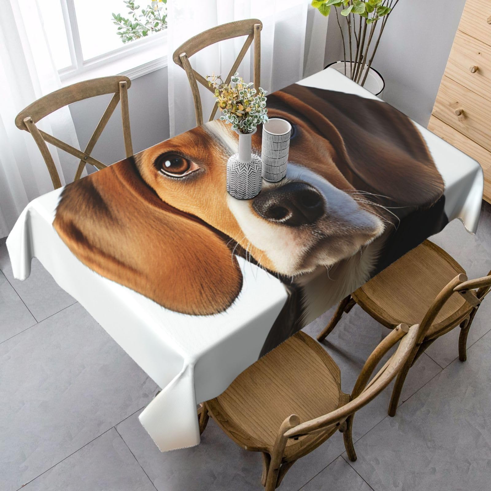 Nappe de cuisine rectangulaire imperméable 89x140 tissu décoratif table salle à manger rustique