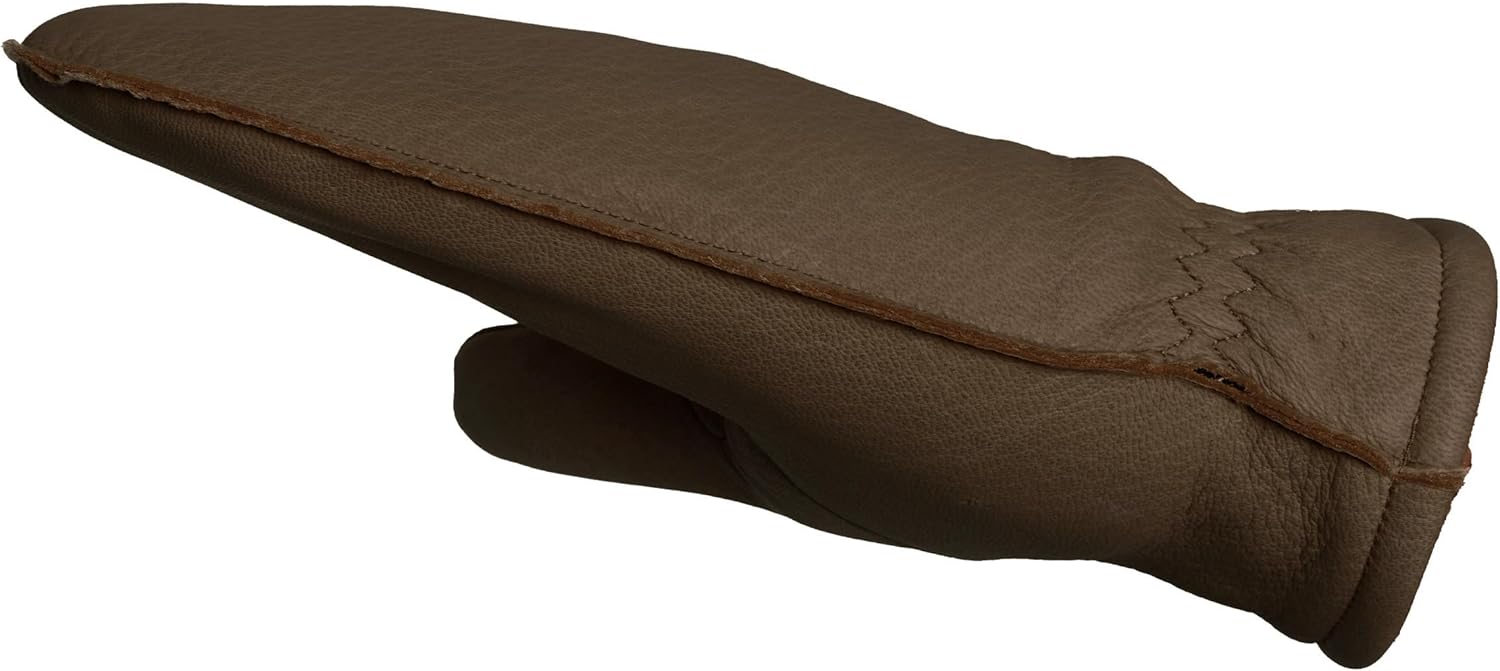 Snowfall Women’s Leather Mittens (Gloves for Winter Driving and Skiing) Fleece-Lined Glittens w/Finger Liners - Image 3