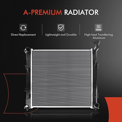 Miniatura 7 de A-Premium Conjunto de radiador de refrigerante del motor compatible con Kia Optima 2016 2017 2018 2019 2020 L4 1.6L transmisión manual