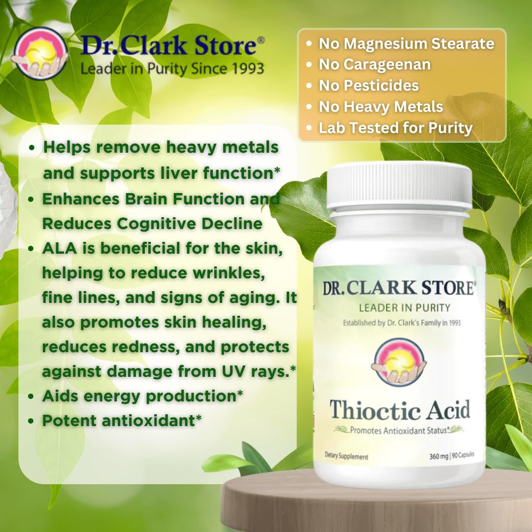 Dr. Clark Alpha Lipoic Acid (Thioctic Acid), 360 mg 90 Capsules — Amazon image 4