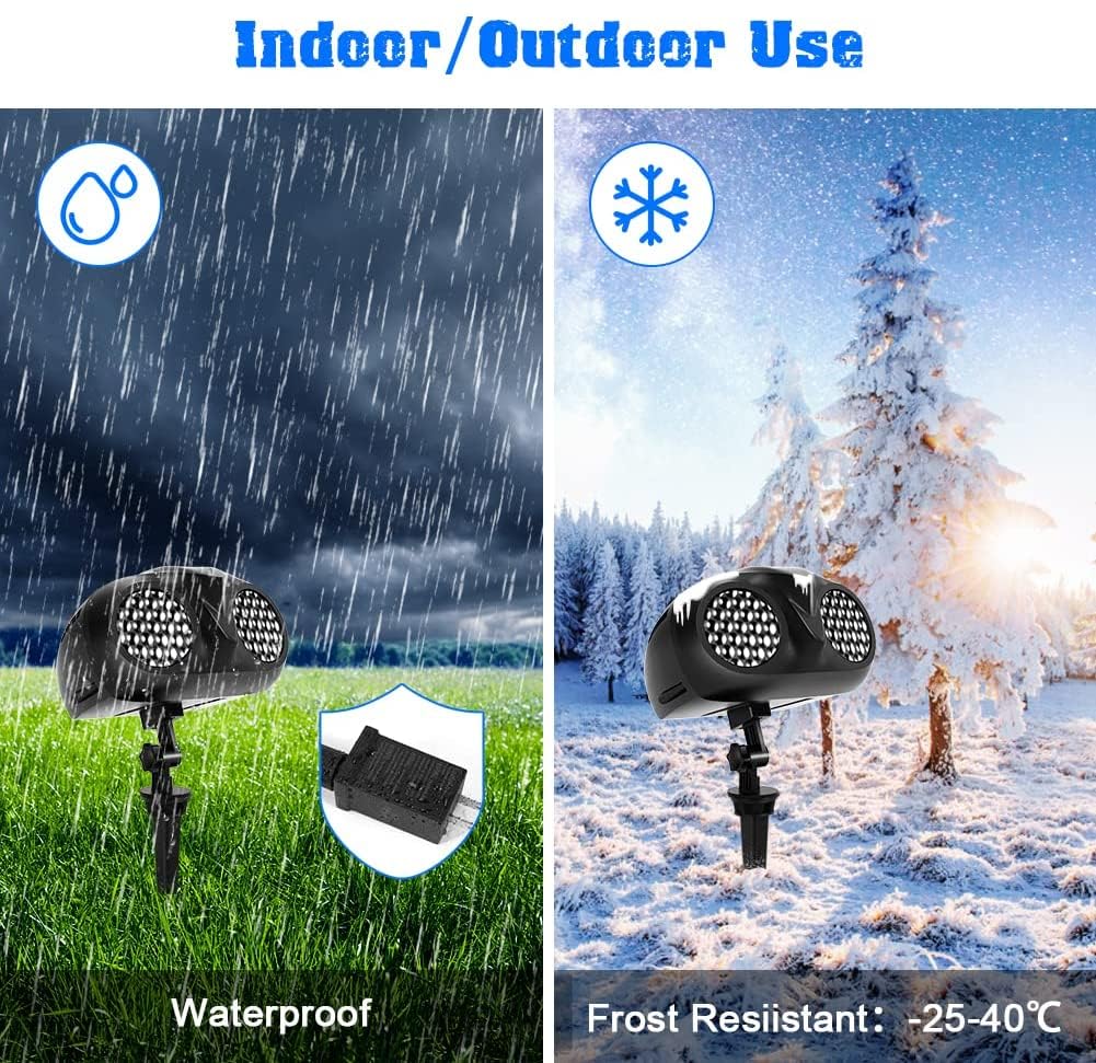 Proiettore di luce a LED, per feste, Capodanno, Halloween, feste invernali, eventi di nozze, uso interno ed esterno