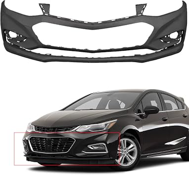 Front Bumper Cover Primered Replacement for 2016 2017 2018 Cruze Sedan 4-Door