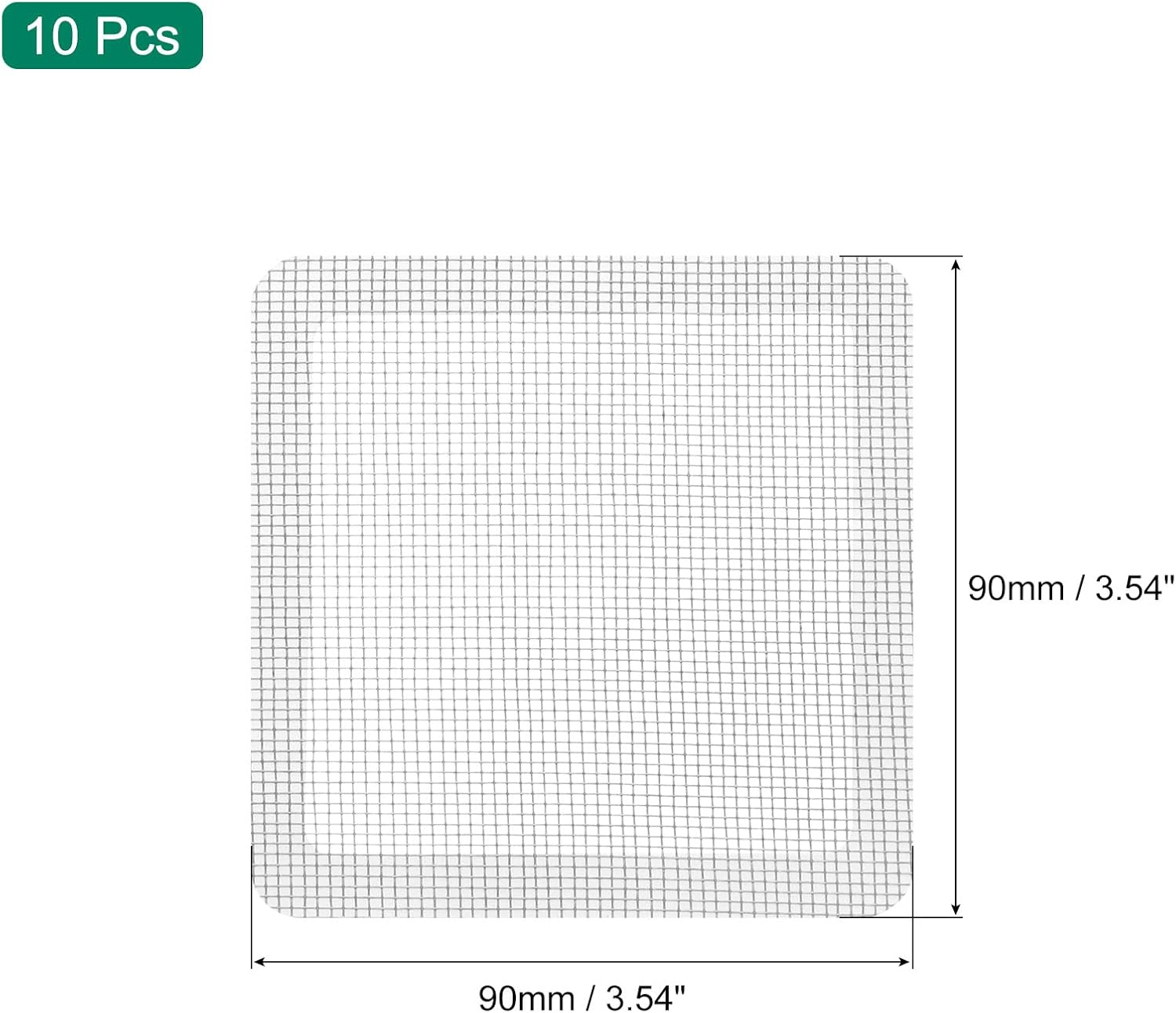 uxcell Disposable Shower Drain Hair Catcher, 10Pcs Disposable Hair Catchers Mesh Stickers for Shower, Bathtub, Sink, Bathroom, Kitchen, Sewer (90mmx90mm, Grey)