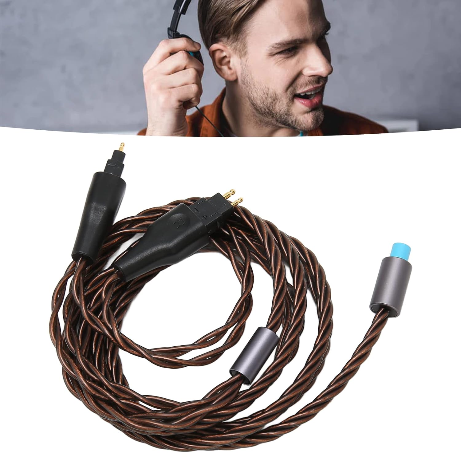 Cuifati Earphone Cable for HD650 HD660S HD6XX HD600 HD660 HD580 Lossless Sound, Superior Performance, Three Frequency Balance, Widely Compatible with 2.5MM, 3.5MM, 4.4MM Plugs