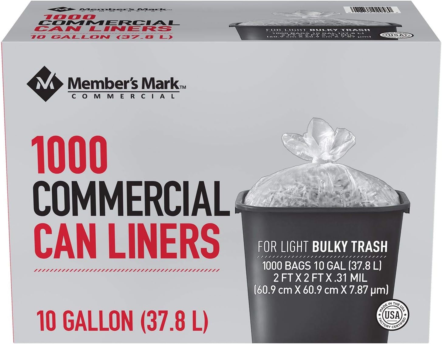 Member's Mark Large Trash Bag 210 units 12-Gallon main image 0