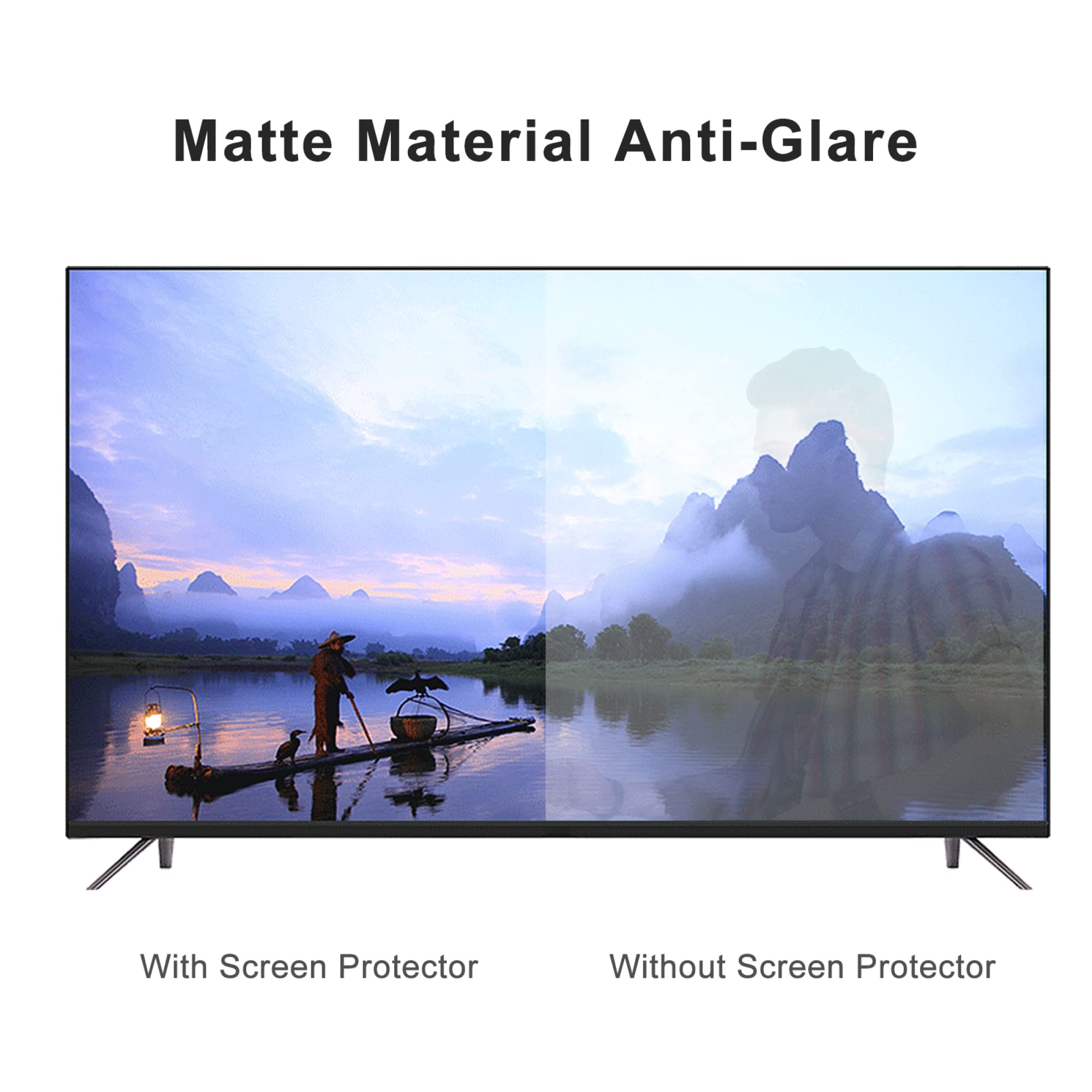 Pellicola Protettiva Anti-Luce Blu per TV da 43 a 65 Pollici, allevia l'affaticamento degli Occhi, antiriflesso/AntiGraffio, 65 Pollici, 1440 x 809 mm(55 Pollici 1221 x 689 mm