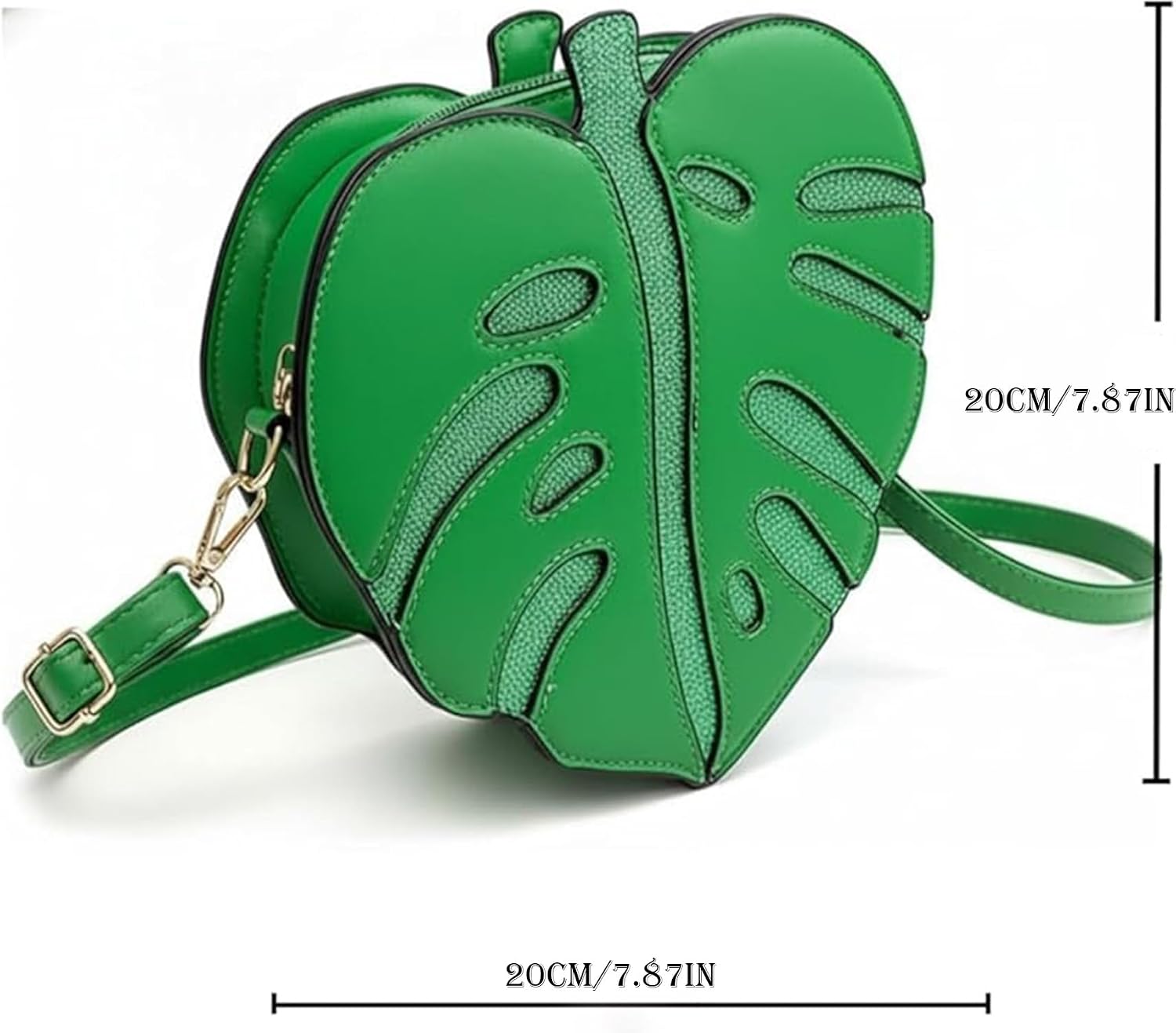 Fruit Shaped Cross Body Bag PU Leather Sholuder Purse Cartoon Wallet Novelty Handbag with Removable Chain for Women image 4