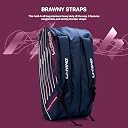 Li-Ning Flash Triple Zipper Polyester Badminton Kit Bag (Navy, Large) | Easy - Access Compartments | Spacious | Unisex - Men, Boys, Girls, Women gallery image