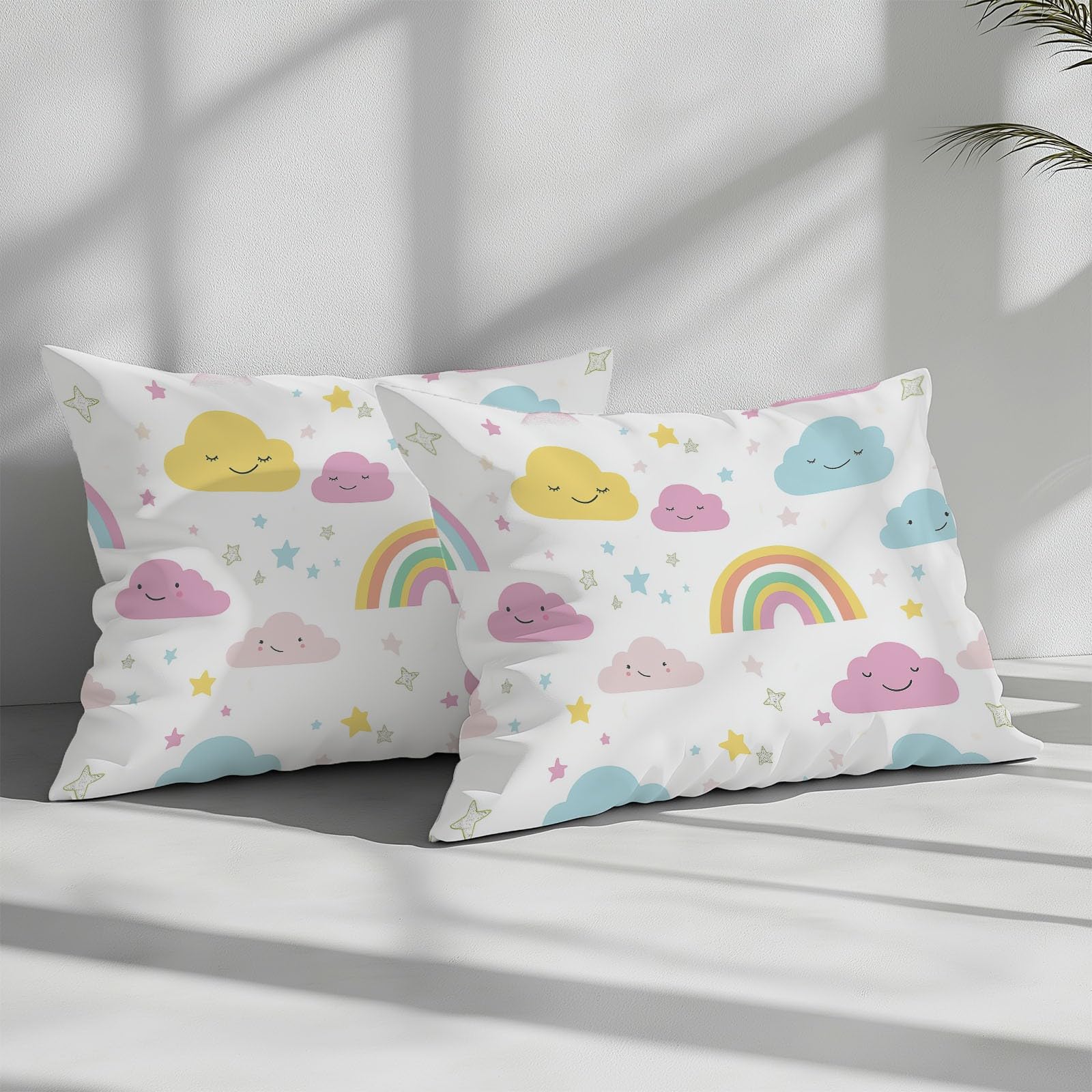 Funda Nordica para Cama 105 Estrellas del Arco Iris De Dibujos Animados Juego de Ropa de Cama Fundas Nórdicas 180x220 cm Poliéster Algodón, 3 Piezas Juego de Cama Cremallera Funda de Almohada