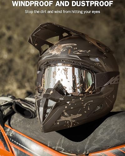 Miniatura 4 de kemimoto Gafas de motocross para cuatrimoto, UTV y anti rayos UV