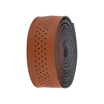 BBB Cycling, SpeedRibbon, Bike Handlebar Tape, Microfibre, Road, Urban, MTB Bicycles, Non-Slip, Includes Handlebar Plugs, BHT-12, Brown, One Size